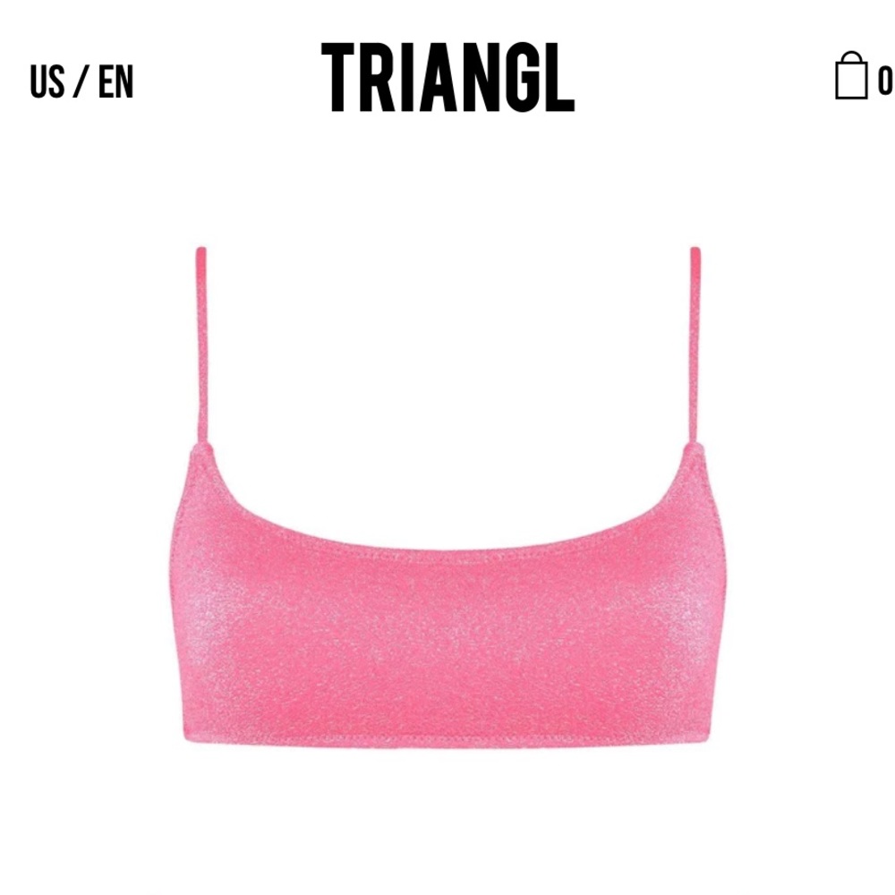 TRIANGL Mica - Pitaya Sparkle Bikini Top - Picture 1 of 14